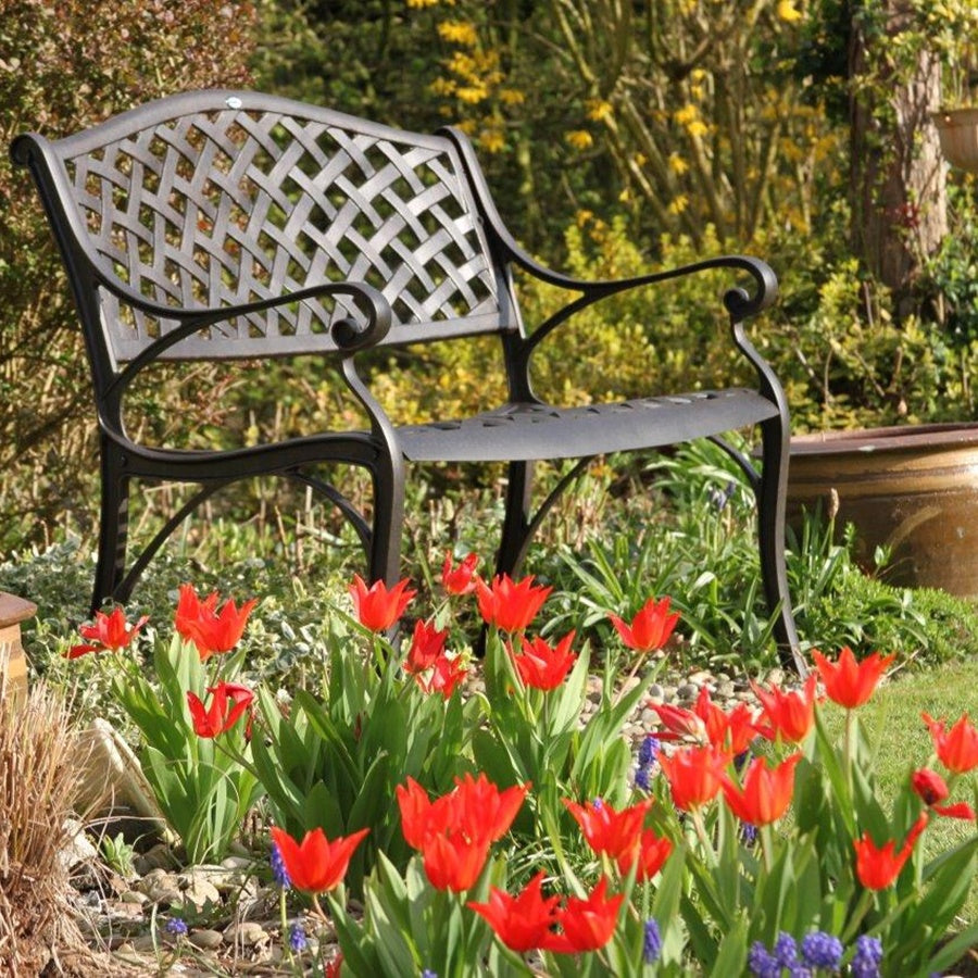 Jasmine Bench - Antique Bronze