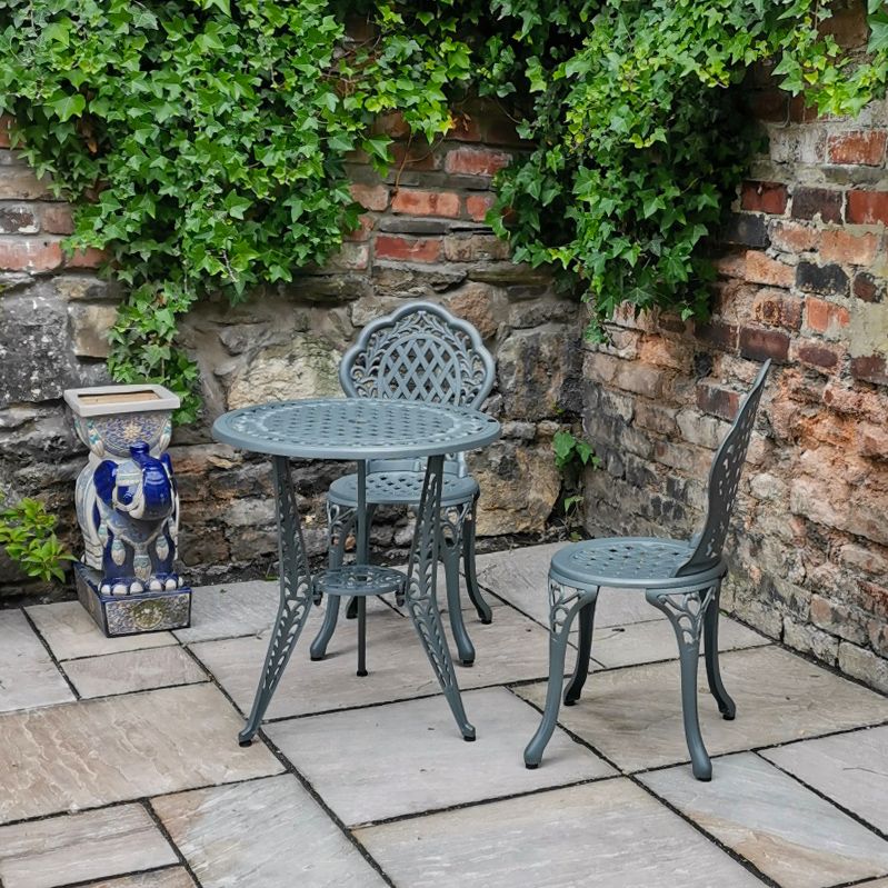 Ivy Bistro Set 2 Seater Set - Slate