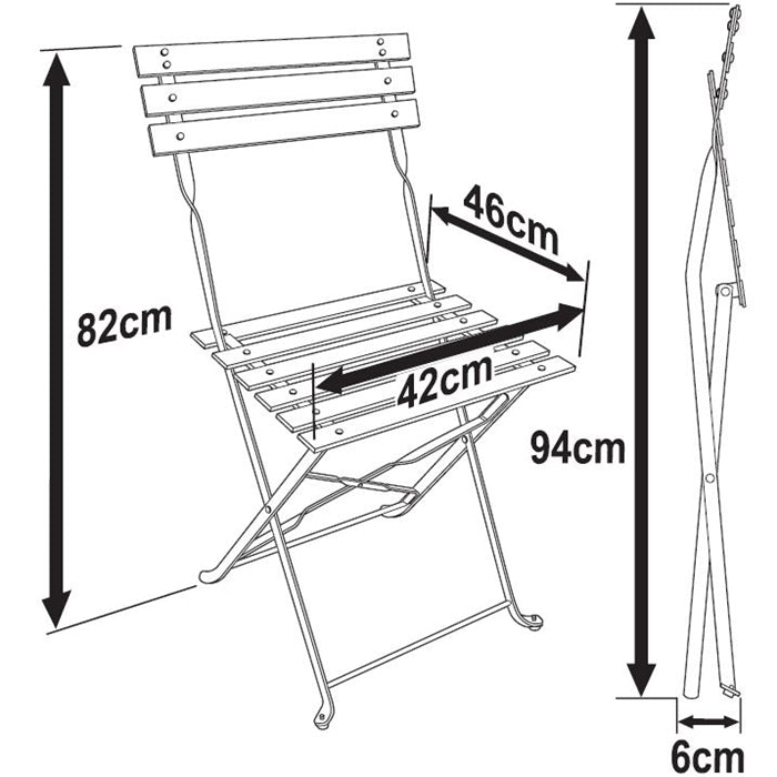 Alessia Bistro Table &amp; 2 Chairs - White