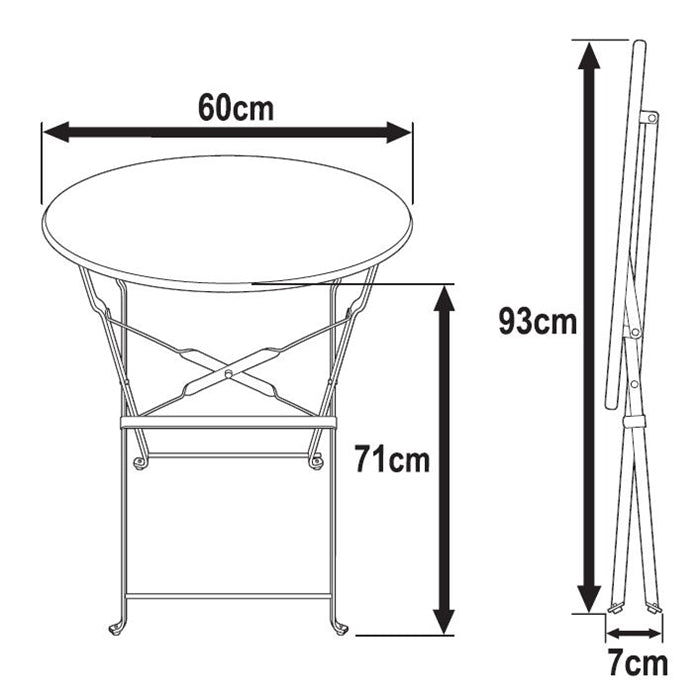 Alessia Bistro Table 2 Seater Set - White