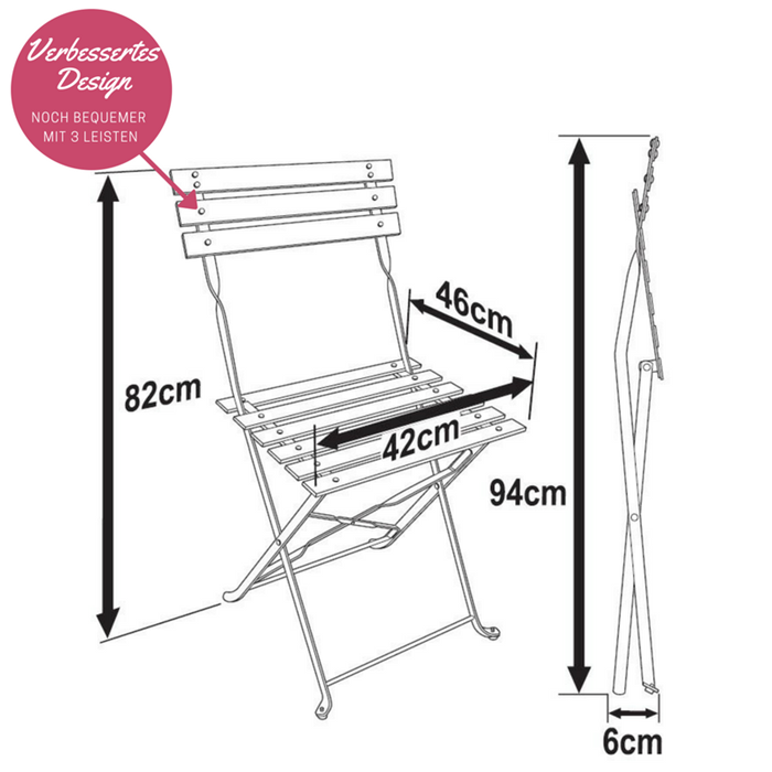 Alessia Bistro Table &amp; 2 Chairs - White