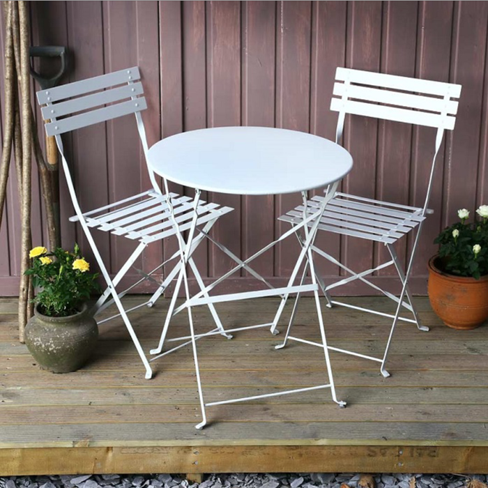 Alessia Bistro Table 2 Seater Set - White