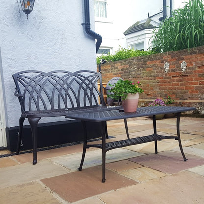 BBQ Table 2 Seater Set - Antique Bronze