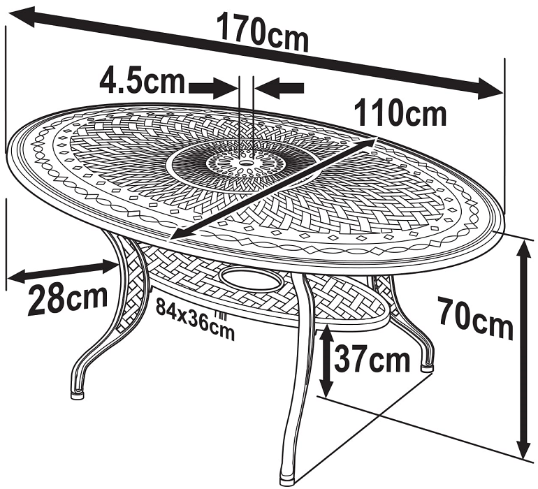 Charlotte Table - Antique Bronze