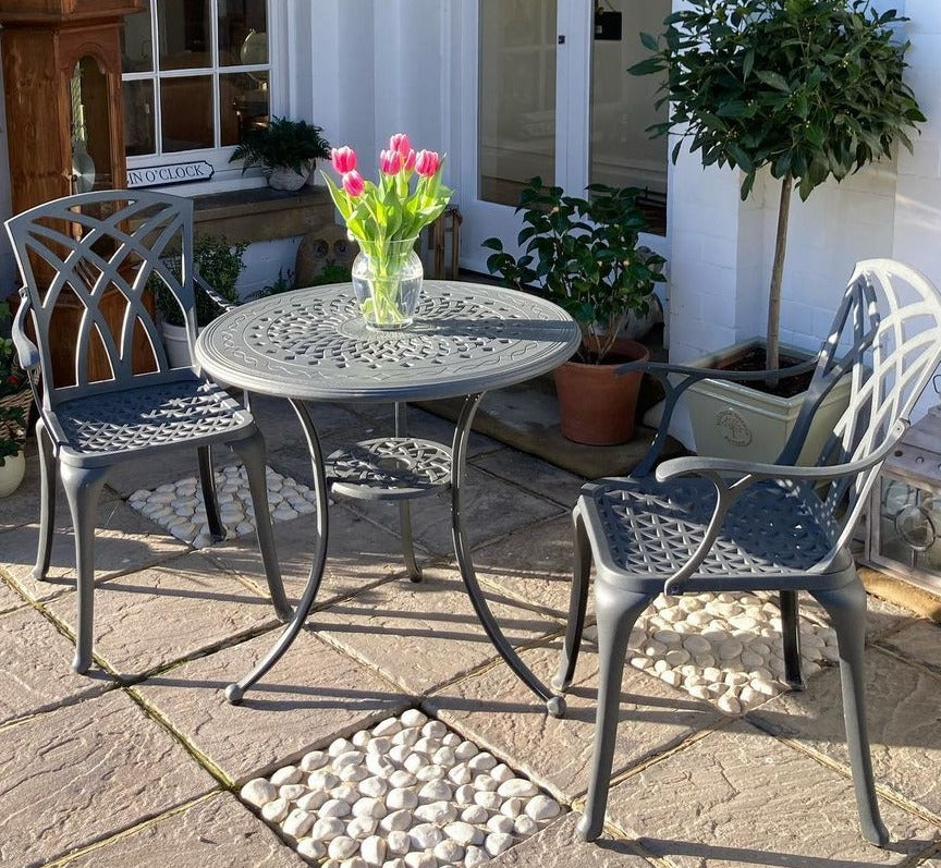 Anna Table 2 Seater Set - Slate