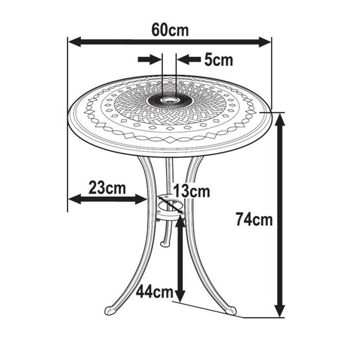 Ella Bistro Table - White