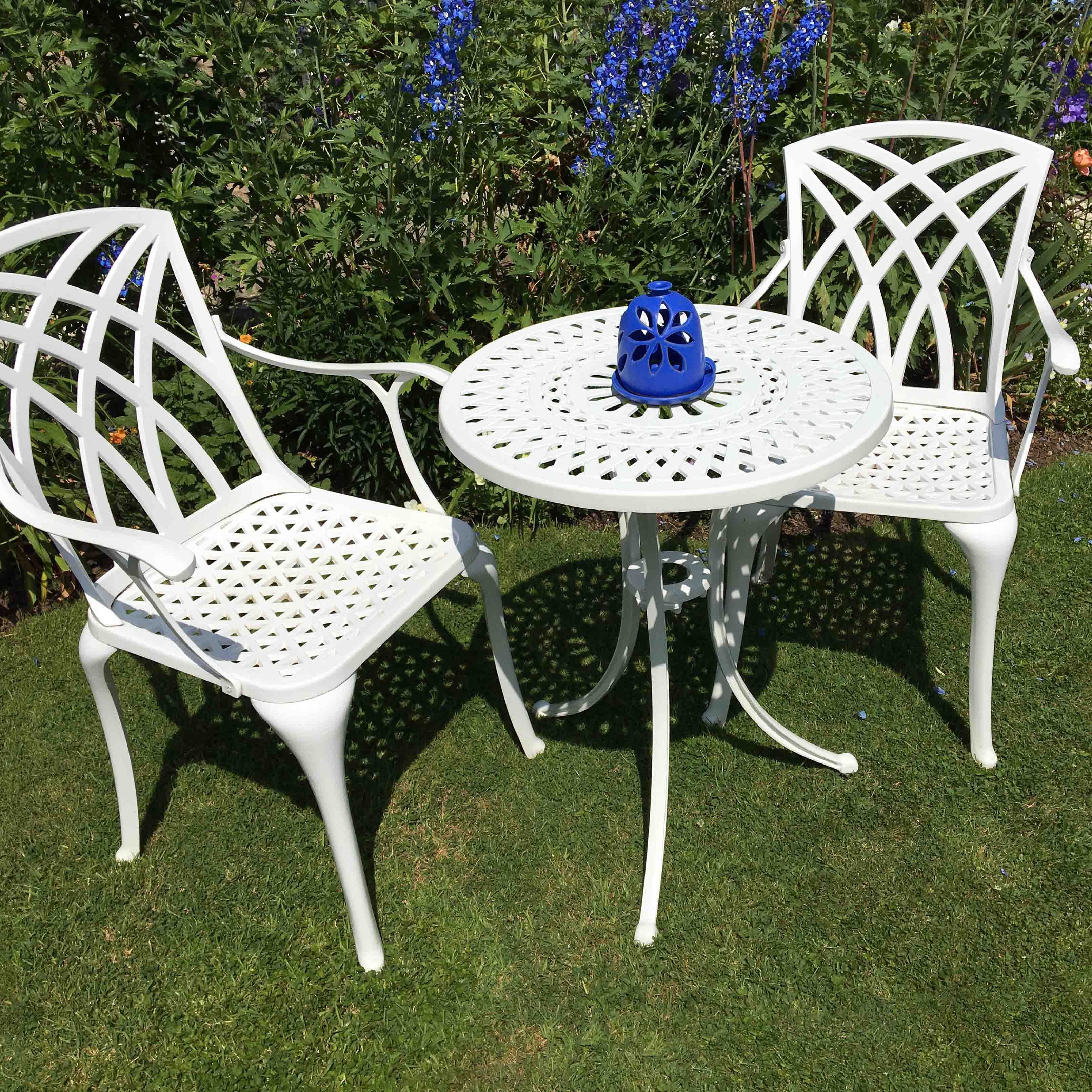 Eve Bistro Table 2 Seater Set - White