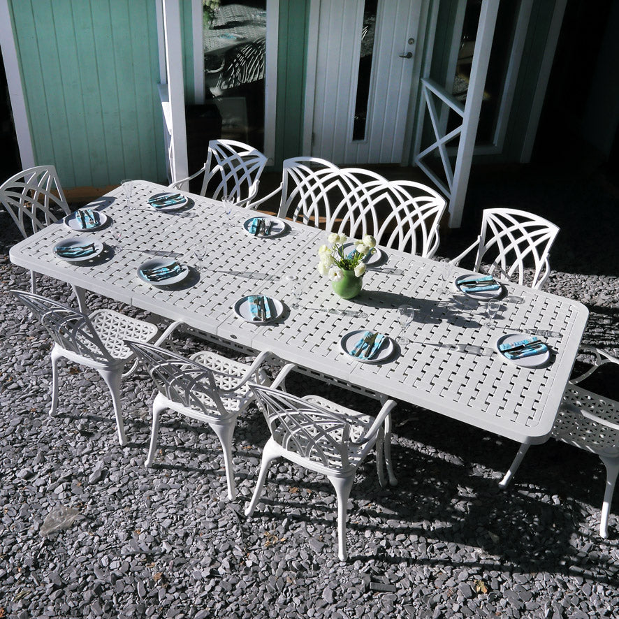 Isabelle Table 12 Seater Set - White