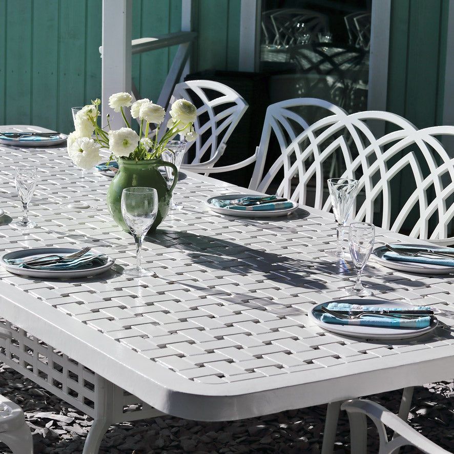 Isabelle Table 12 Seater Set - White