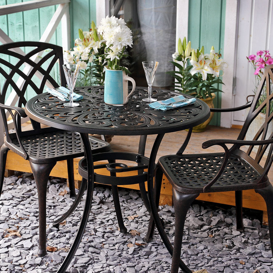 Jill Table 2 Seater Set - Antique Bronze