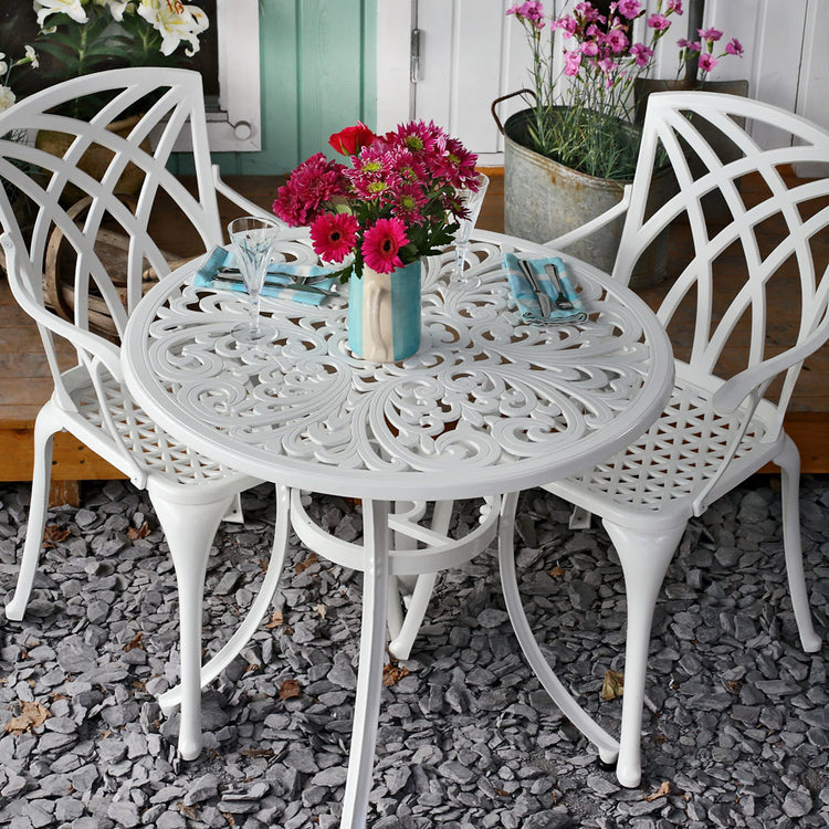 Jill Table 2 Seater Set - White