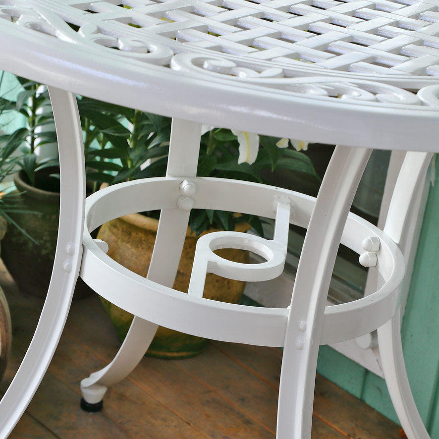 Hannah Table 2 Seater Set - White