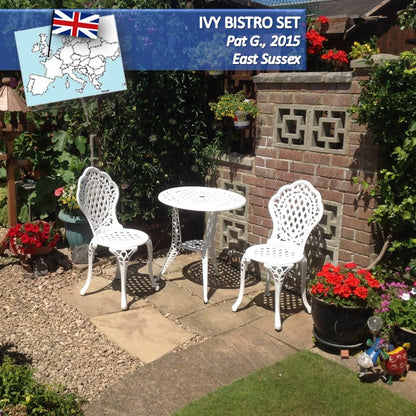 Ivy Bistro Set Table &amp; 2 Chairs - White