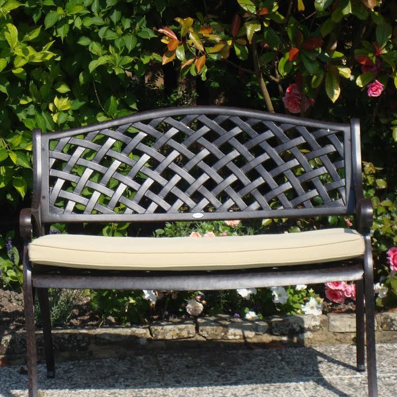 Lattice Bench Cushion Stone