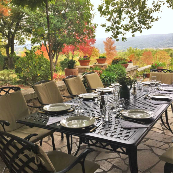 Jennifer Table 10 Seater Set - Antique Bronze