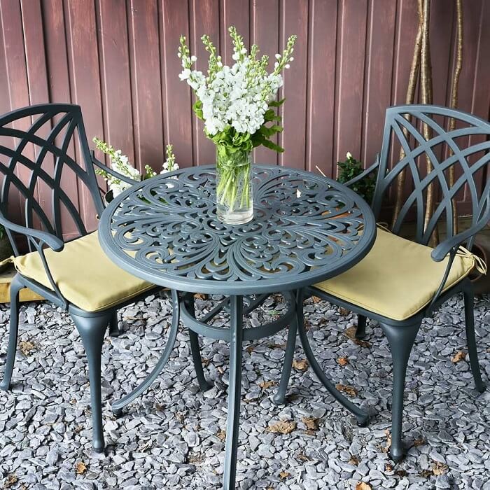 Jill Table 2 Seater Set - Slate