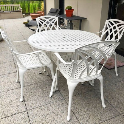 Lisa Table 4 Seater Set - White