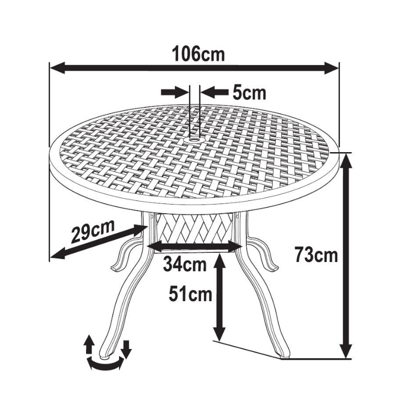 Lisa Table 4 Seater Set - White