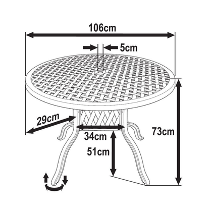 Lisa Table 4 Seater Set - Slate