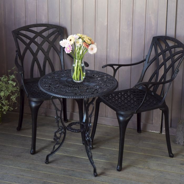 London Rose Table 2 Seater Set - Antique Bronze