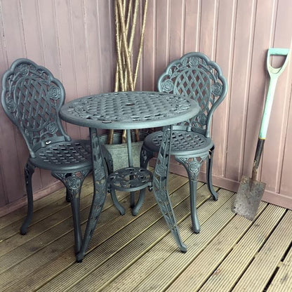 Rose Bistro Set 2 Seater Set - Slate