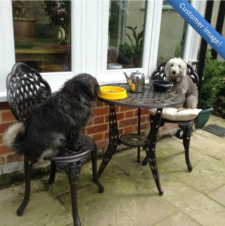 Rose Bistro Set Table &amp; 2 Chairs - Antique Bronze