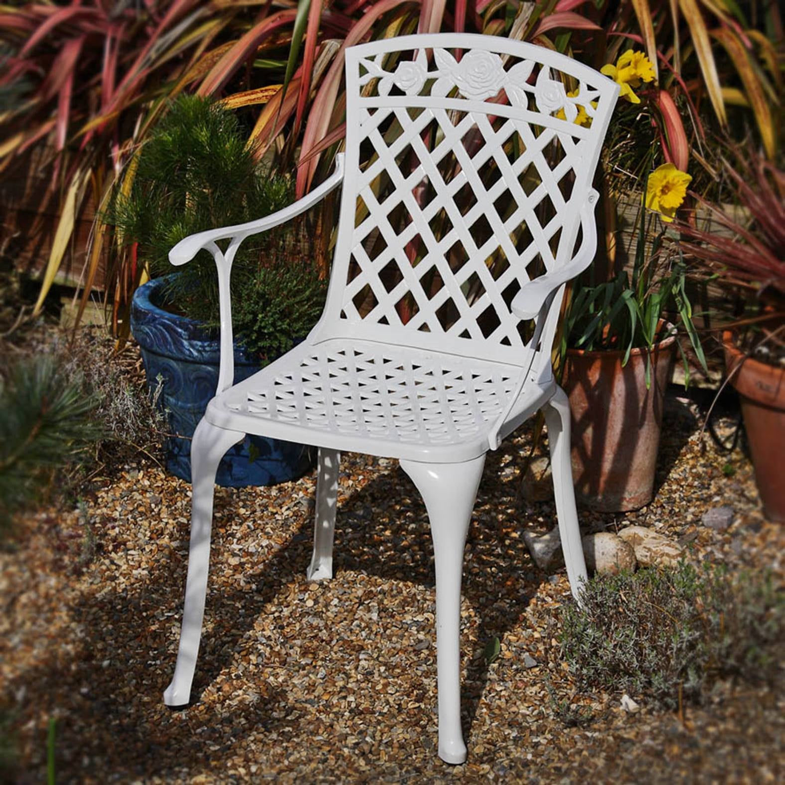 Tulip Bistro Table 2 Seater Set - White