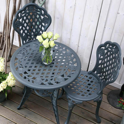 Rose Bistro Set 2 Seater Set - Slate