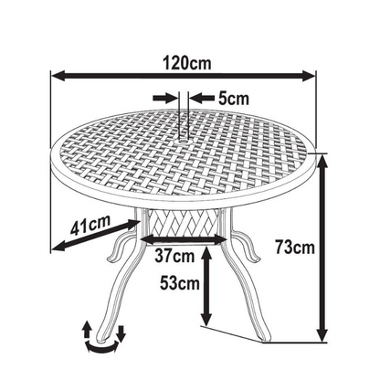 Sarah Table 4 Seater Set - White