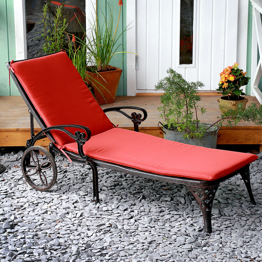 Lattice Lounger Cushion - Terracotta