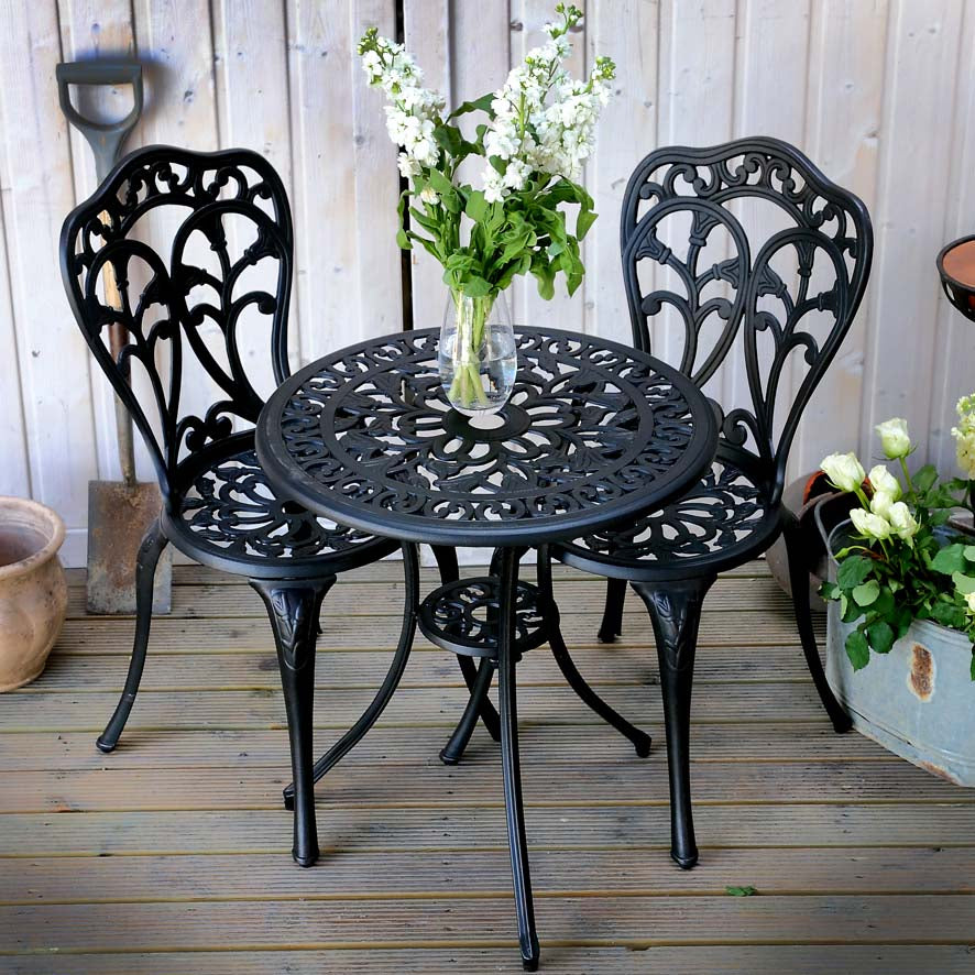 Tulip Bistro Set 2 Seater Set - Antique Bronze