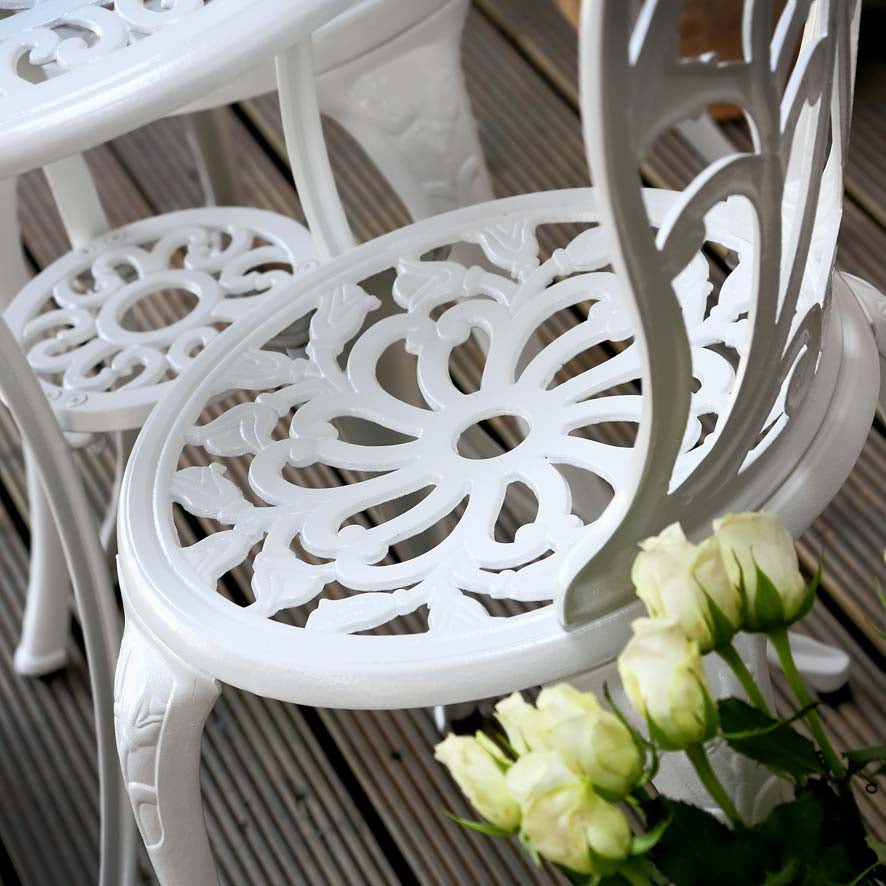 Tulip Bistro Set 2 Seater Set - White