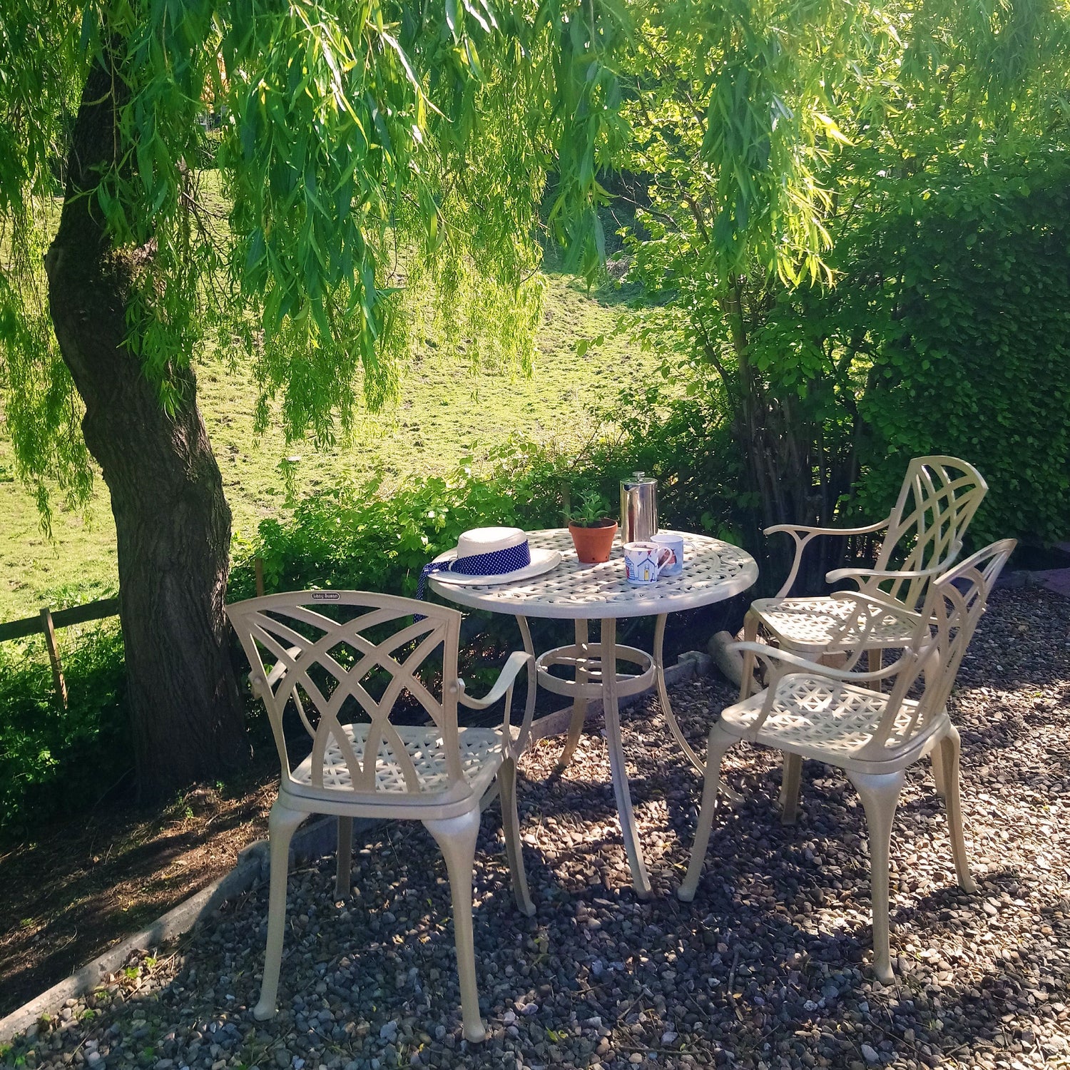 Hannah Table 4 Seater Set - Sandstone