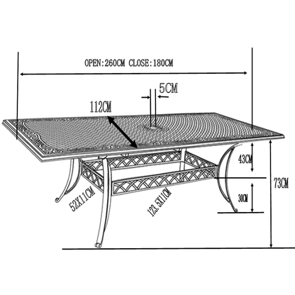 Vanessa Table 10 Seater Set - White