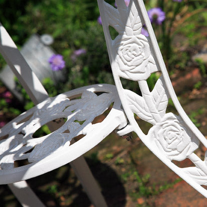 Rose Bistro Set Table &amp; 2 Chairs - White