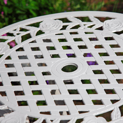 Rose Bistro Set Table &amp; 2 Chairs - White