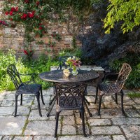 Preview: Daisie Table - Antique Bronze (4 seater set)