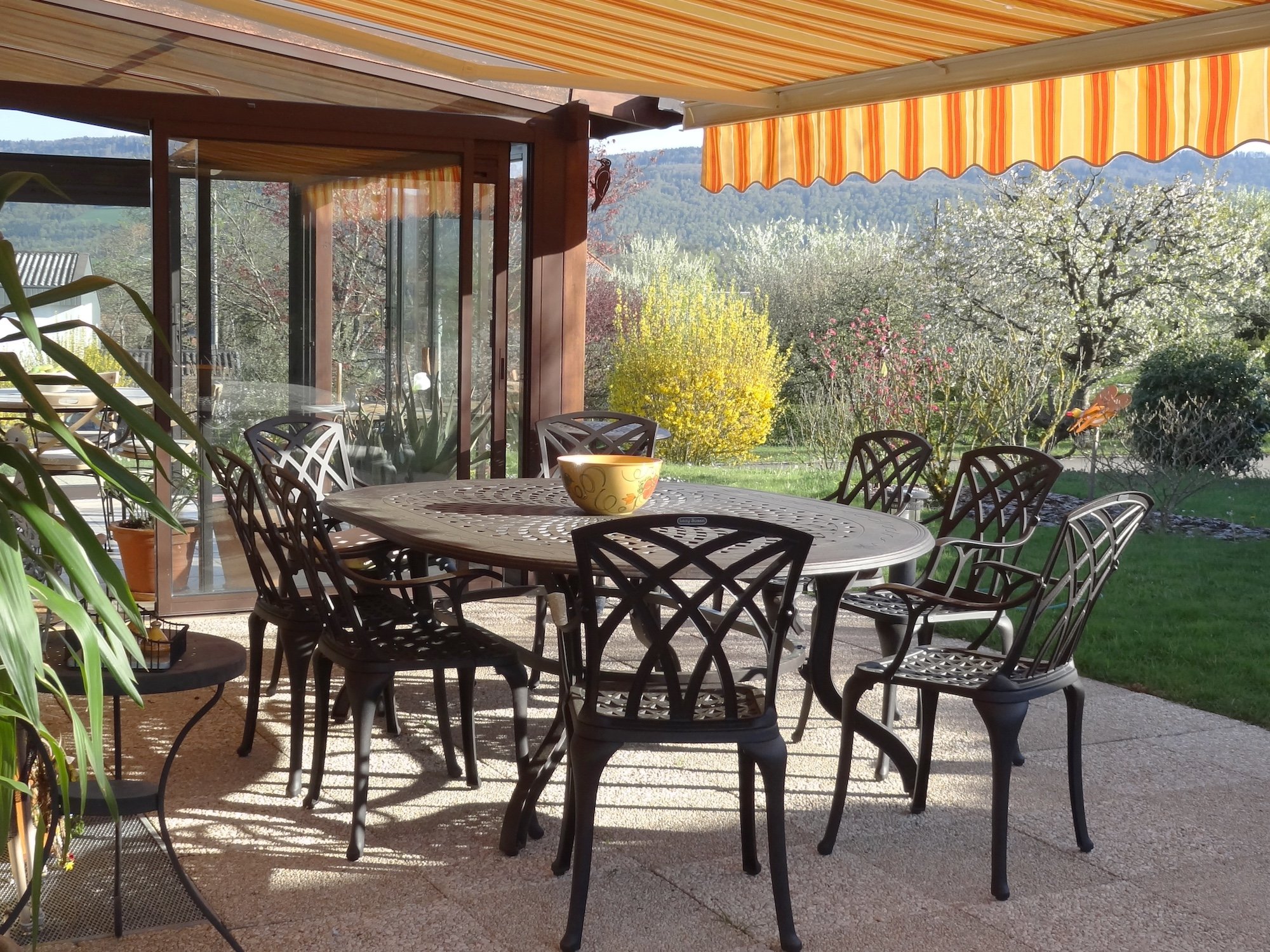 Outdoor furniture is the best solution for a covered patio
