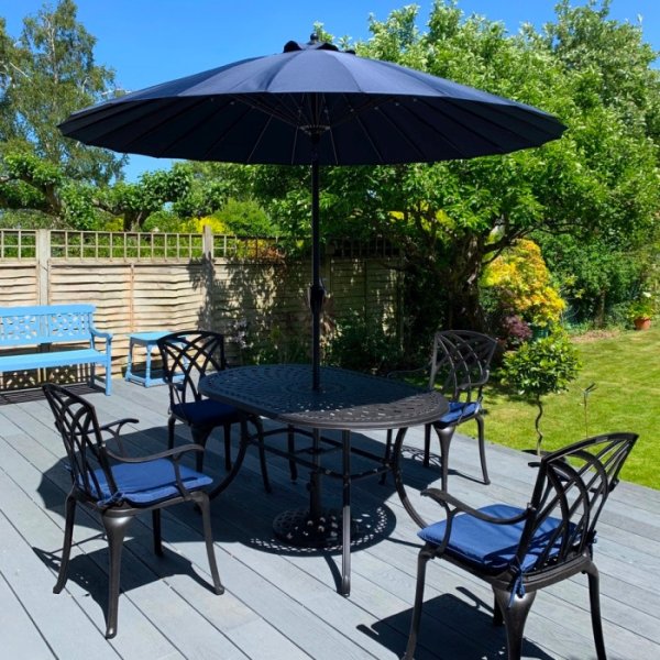 backyard umbrella table set