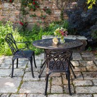Preview: Daisie Table - Antique Bronze (2 seater set)